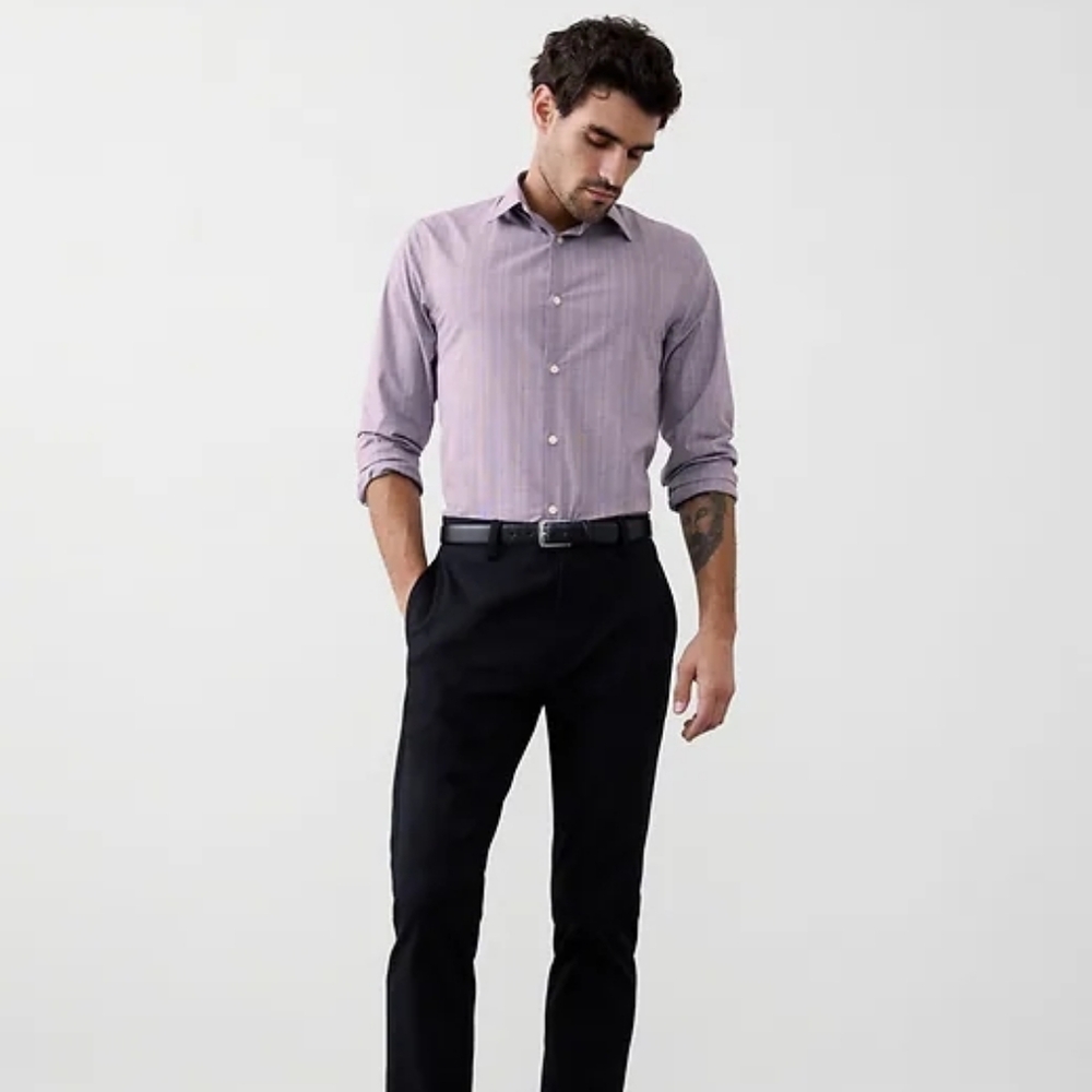 Banana Republic Tailored Slim Fit Red and White Checkered Shirt